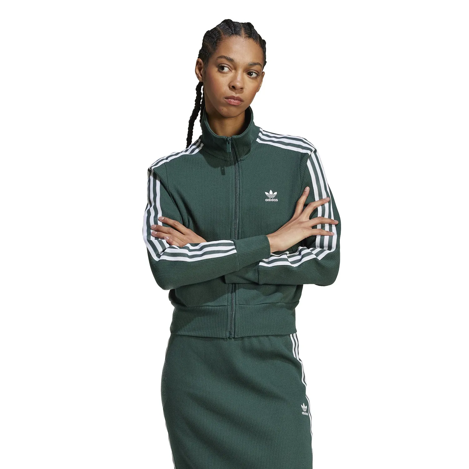 Firebird Knitted Pinstipe Track Jacket - Womens Clothing_Adidas