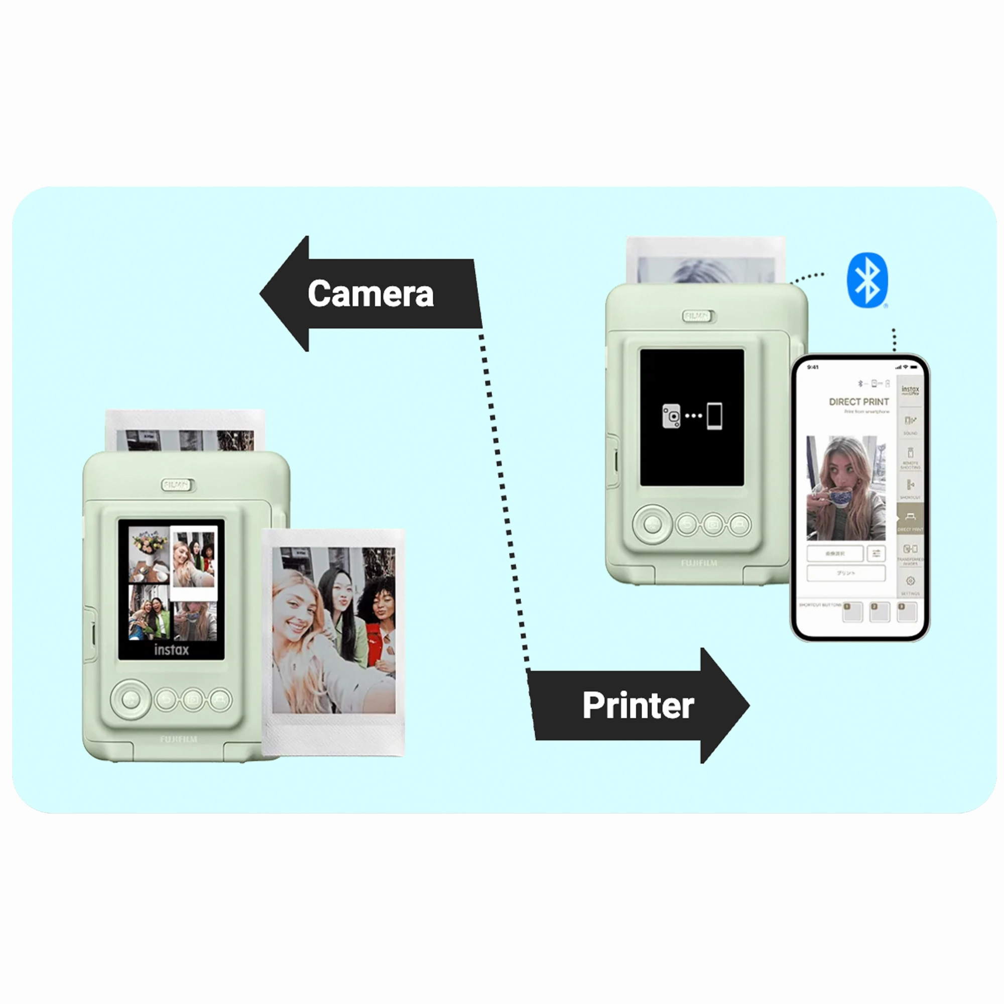 Fujifilm Instax Mini Liplay Hybrid Instant Camera - Matcha Green