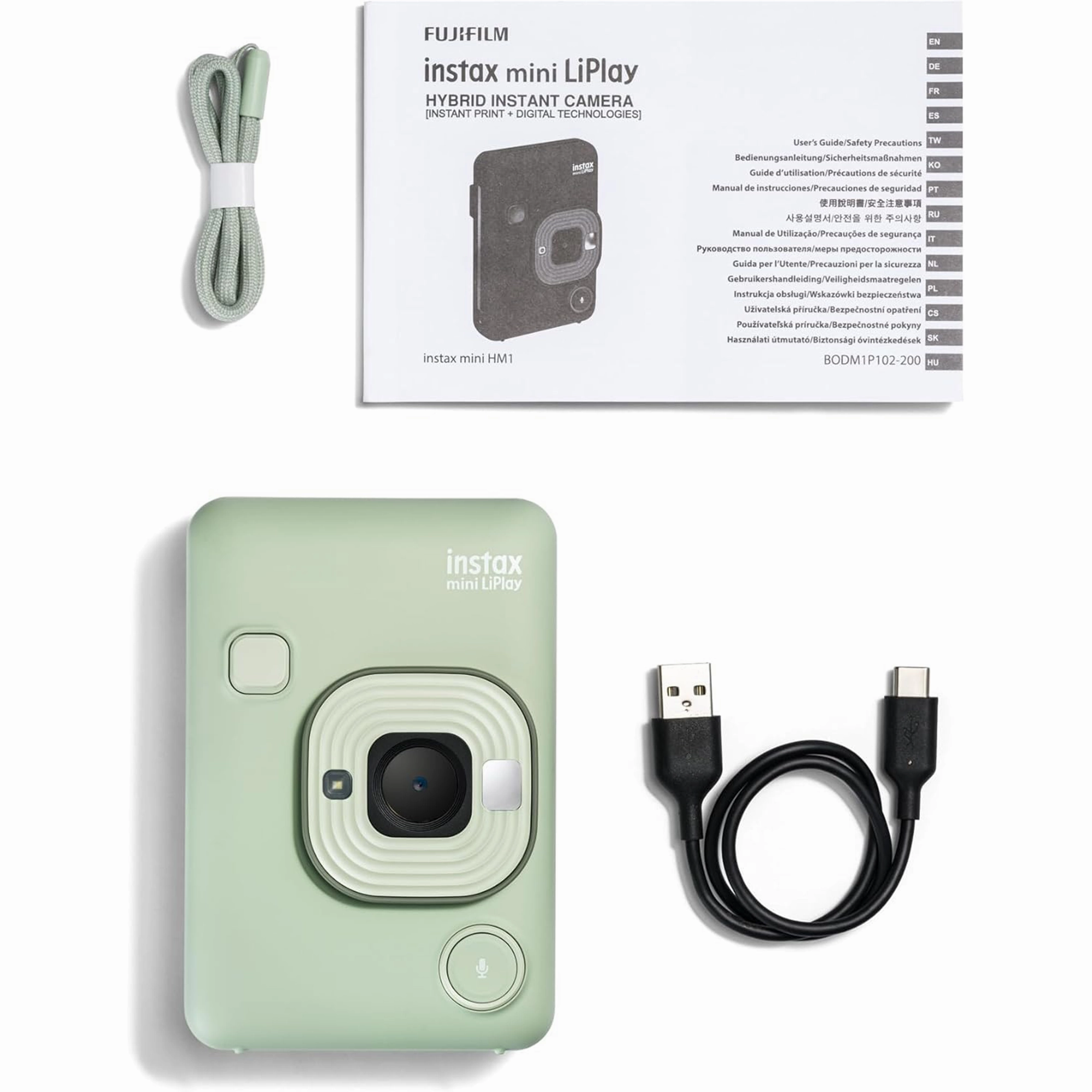 Fujifilm Instax Mini Liplay Hybrid Instant Camera - Matcha Green