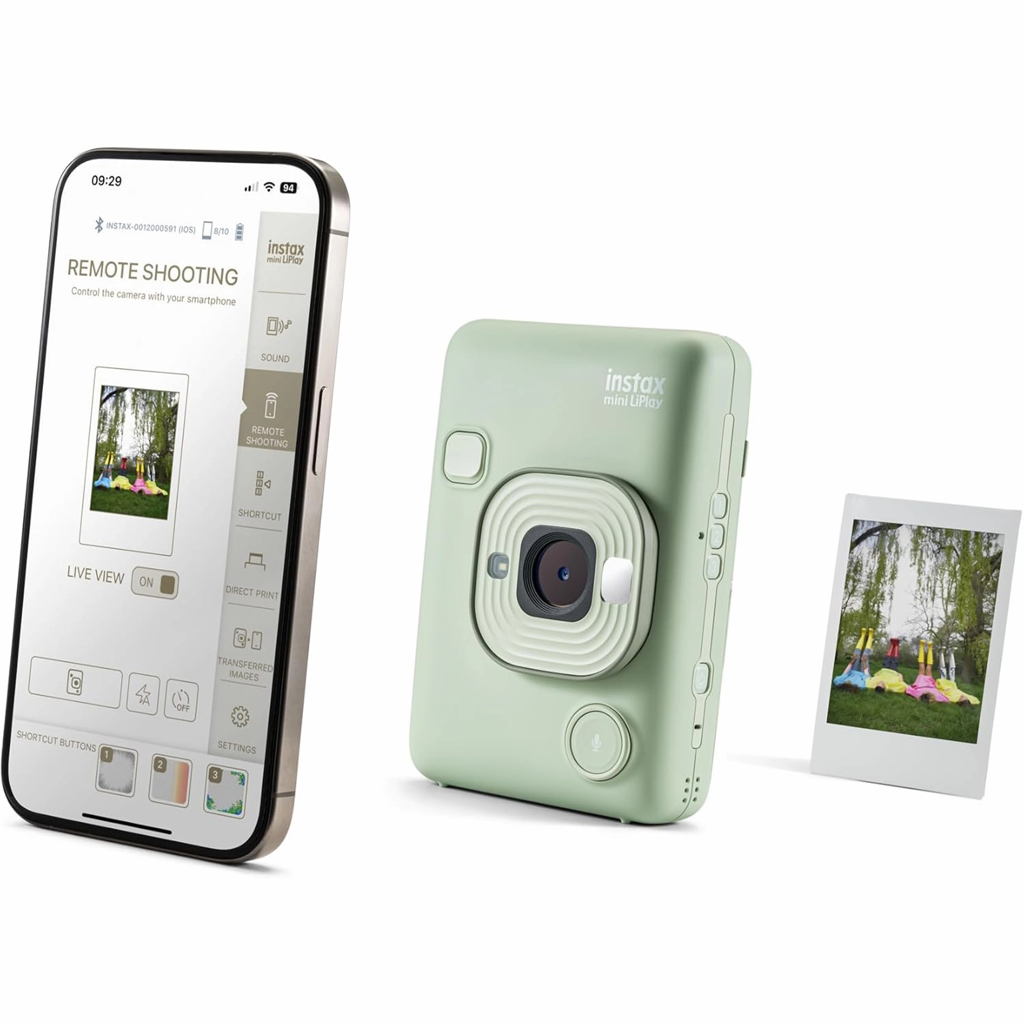 Fujifilm Instax Mini Liplay Hybrid Instant Camera - Matcha Green