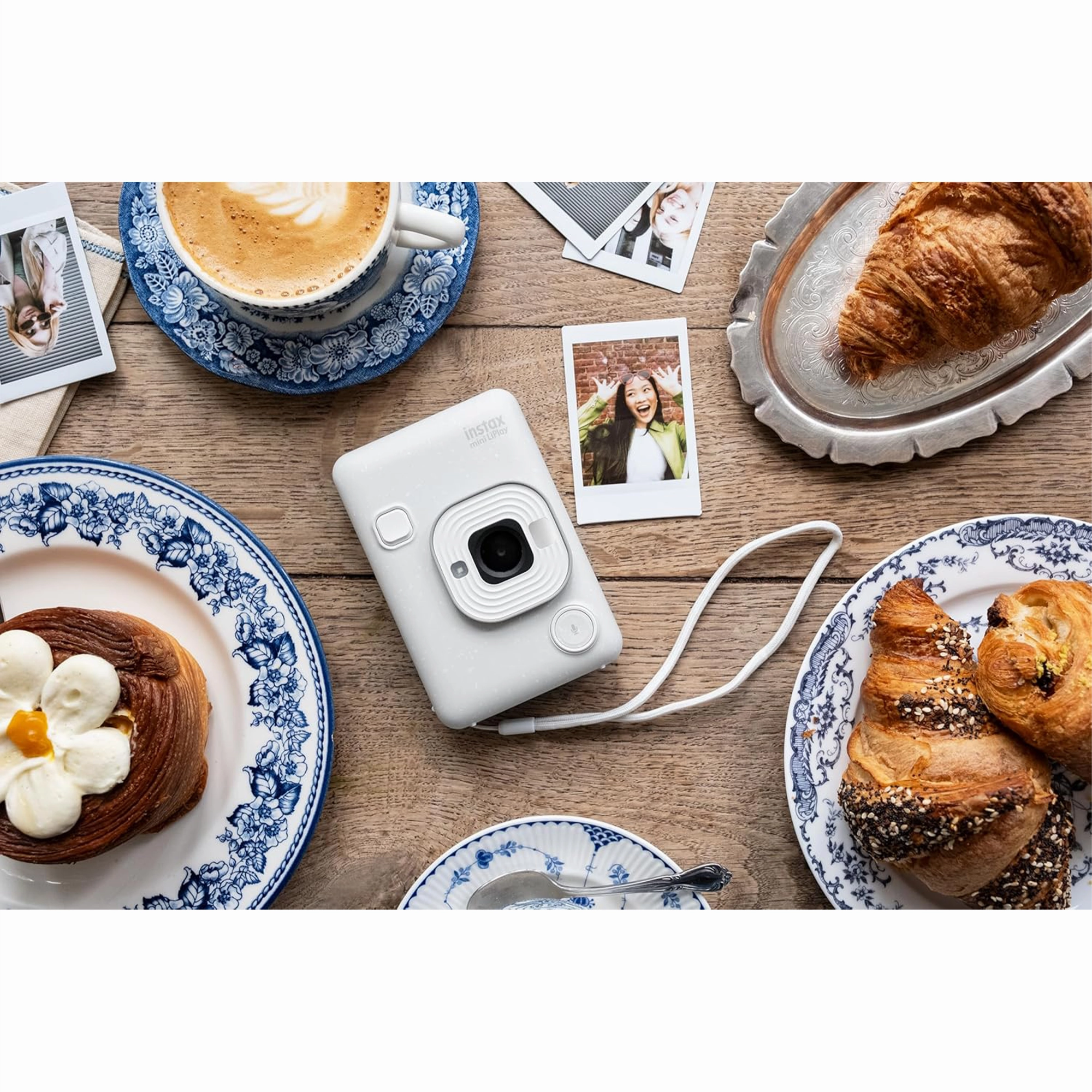 Fujifilm Instax Mini Liplay Hybrid Instant Camera - Misty White