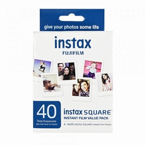 Fujifilm Instax Square Color Instant Film, Value Pack - 40 Exposures mirrorless camera