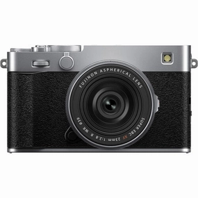 FUJIFILM X-E5 Mirrorless Digital Camera Body - Silver with XF 23mm f/2.8 Lens portrait photography