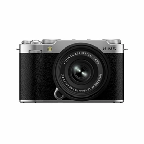 FUJIFILM X-M5 Mirrorless Camera Silver with XC 15-45mm f3.5-5.6 OIZ PZ Lens Kit portrait photography
