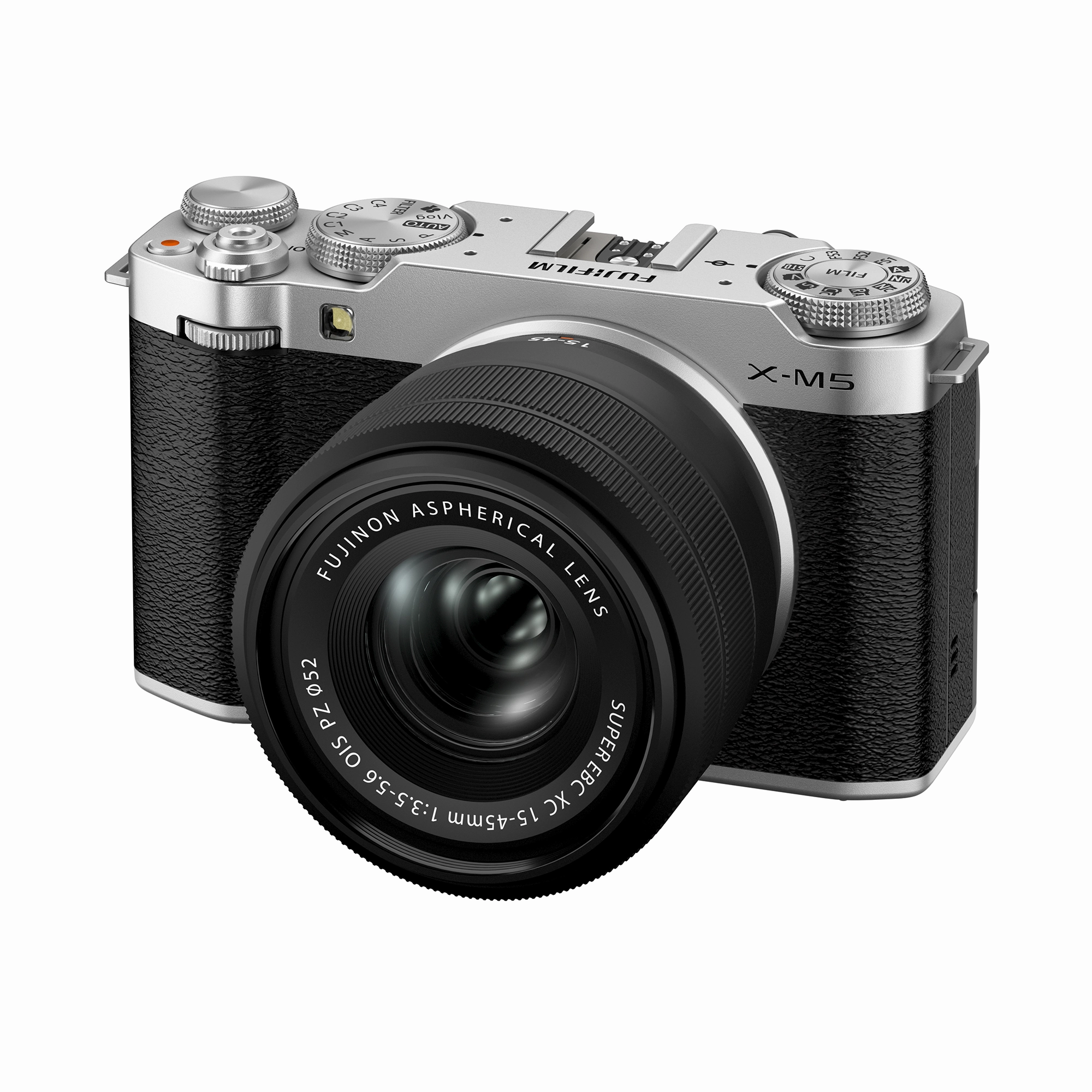 Fujifilm X-M5 Mirrorless Camera with XC 15-45mm f/3.5-5.6 OIS PZ Lens - Silver