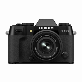 FUJIFILM X-T50 Mirrorless Camera (Black Body) with XC 15-45mm Lens Kit portrait photography