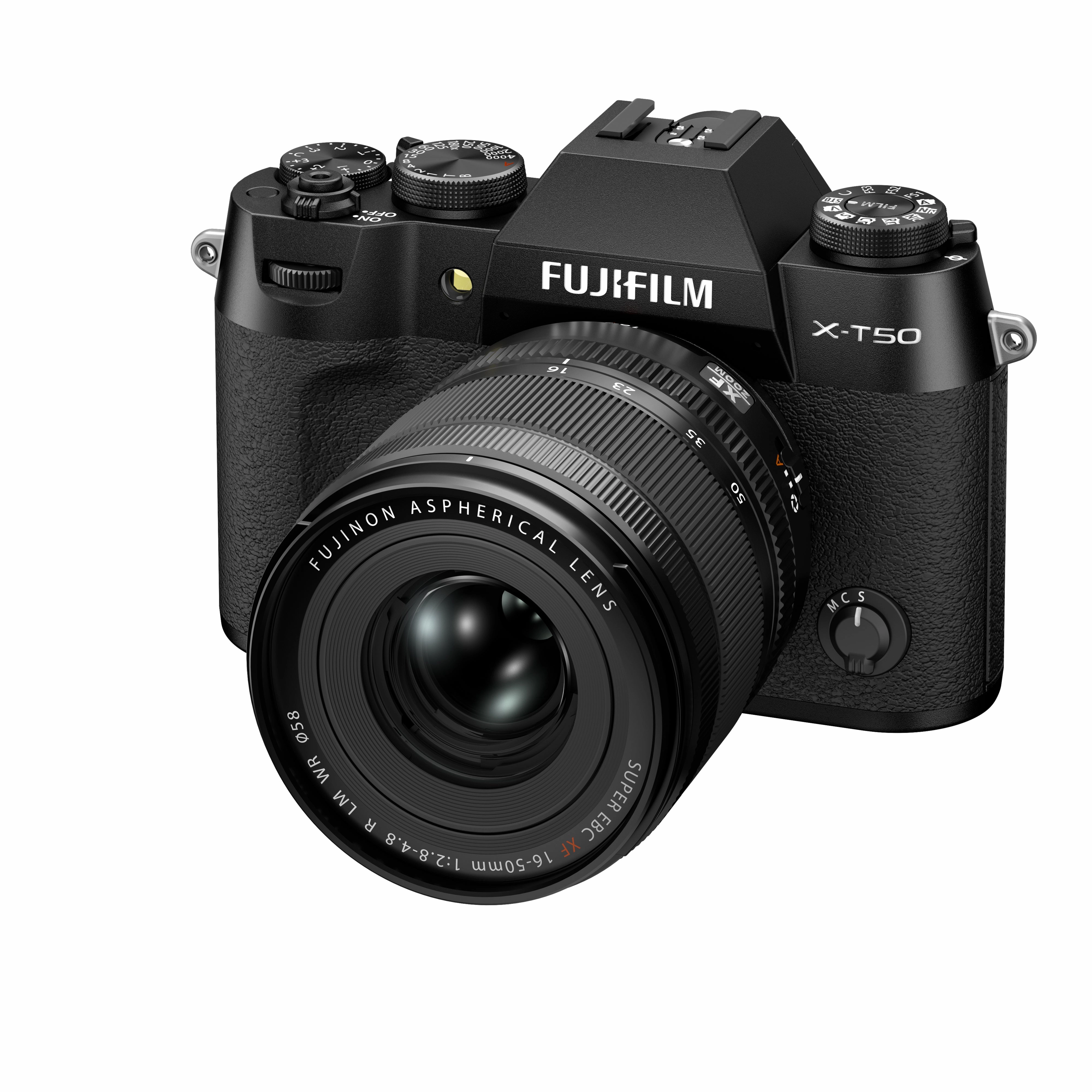 FUJIFILM X-T50 Mirrorless Camera (Black Body) with XF 16-50mm f/2.8-4.8 R LM WR Lens Kit