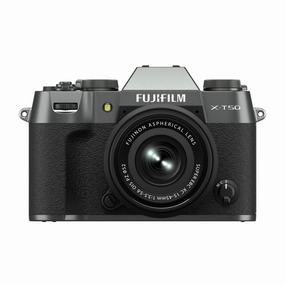 FUJIFILM X-T50 Mirrorless Camera (Charcoal Silver Body) with XC 15-45mm Lens Kit portrait photography