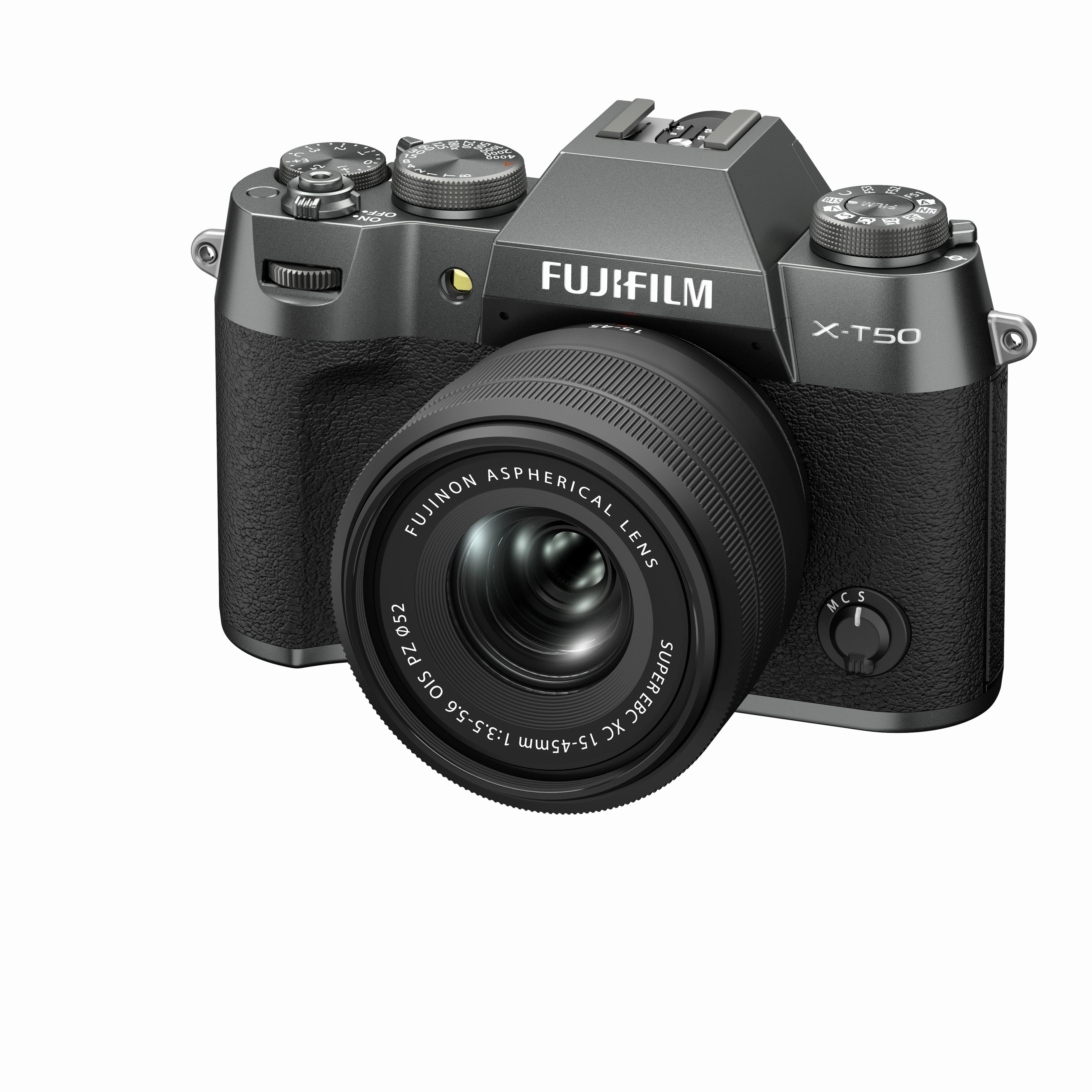 FUJIFILM X-T50 Mirrorless Camera (Charcoal Silver Body) with XC 15-45mm Lens Kit