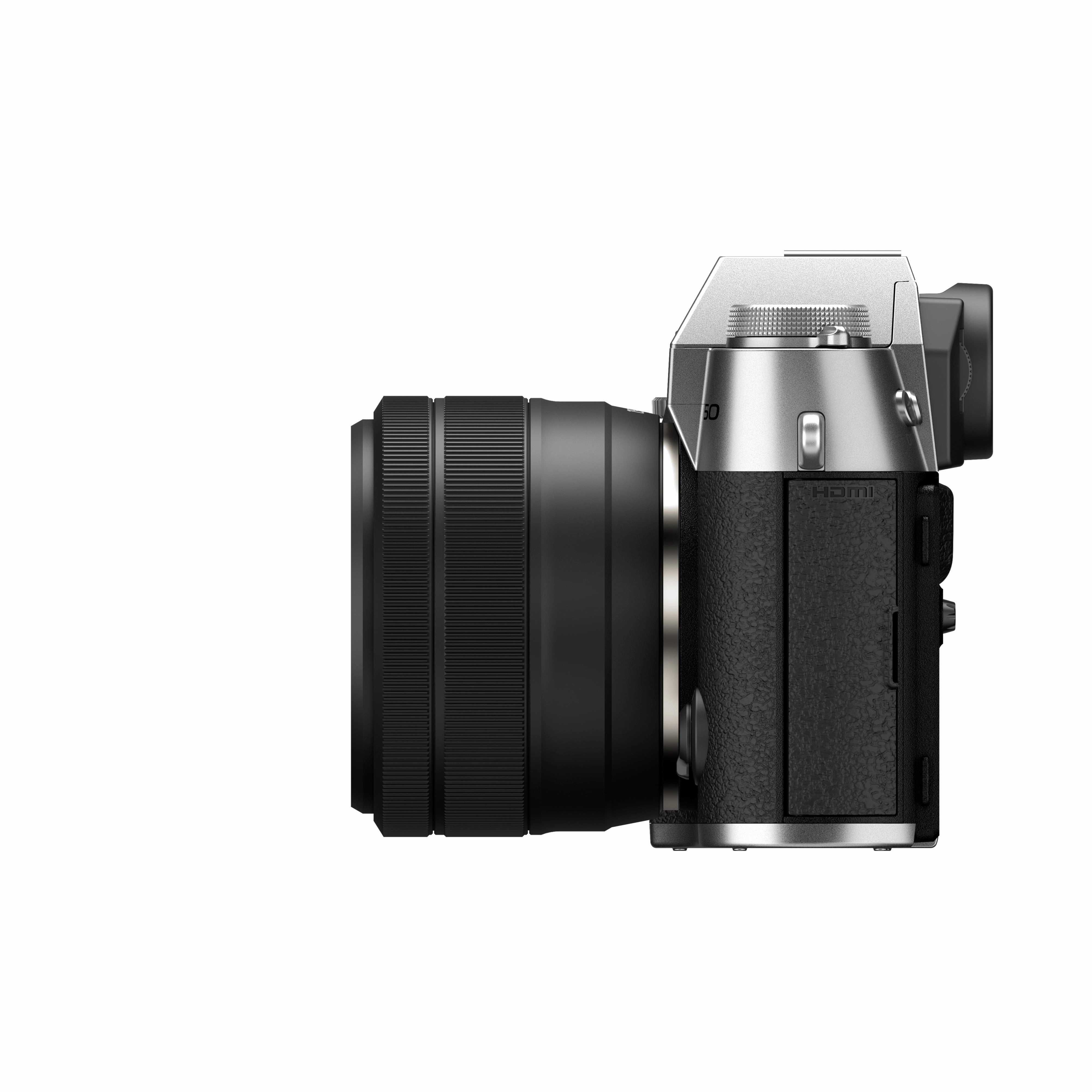 FUJIFILM X-T50 Mirrorless Camera (Silver Body) with XC 15-45mm Lens Kit
