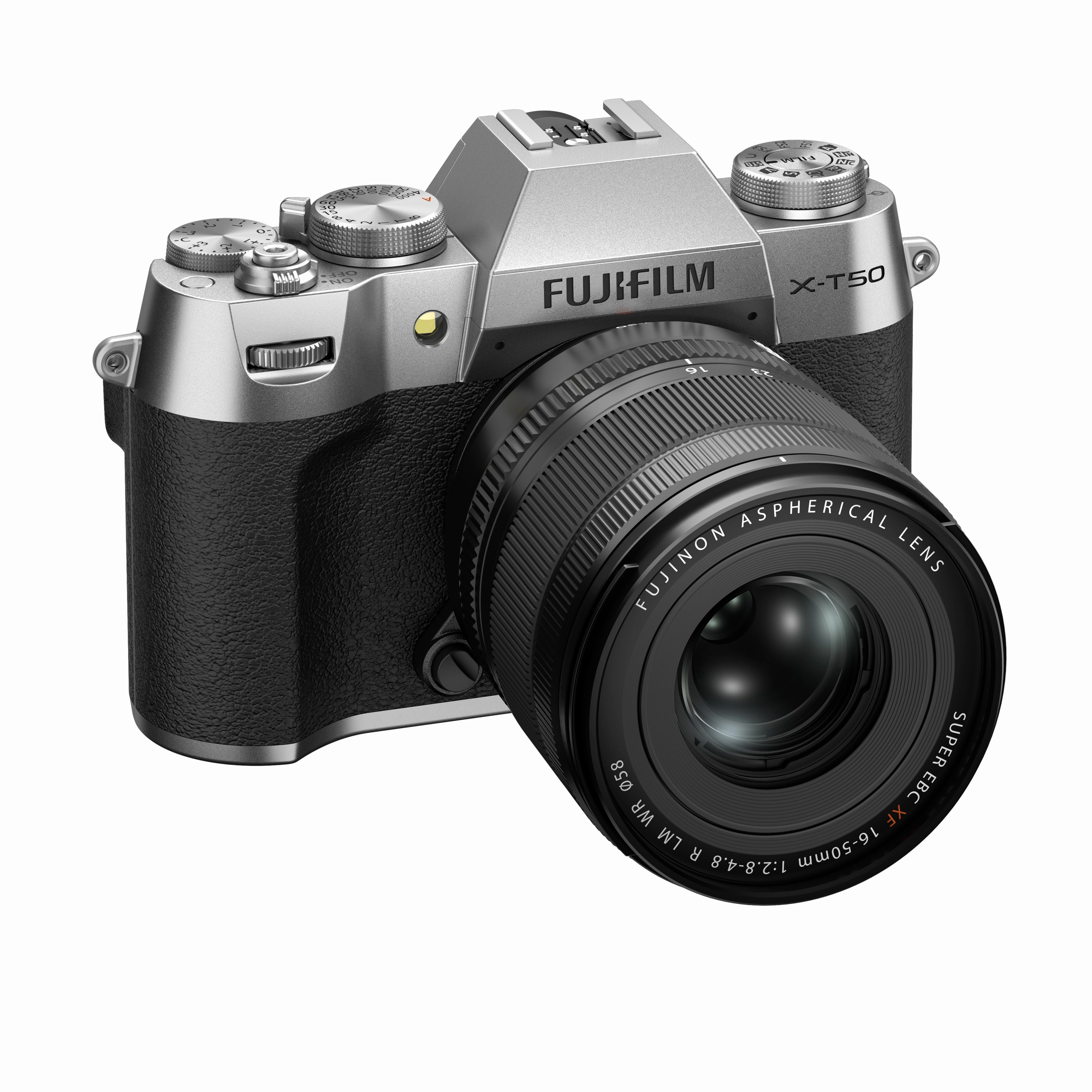 FUJIFILM X-T50 Mirrorless Camera (Silver Body) with XF 16-50mm f/2.8-4.8 R LM WR Lens Kit