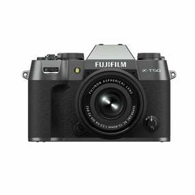 Fujifilm X-T50 Mirrorless Camera with XC 15-45mm f/3.5-5.6 OIS PZ Lens - Charcoal Silver digital camera