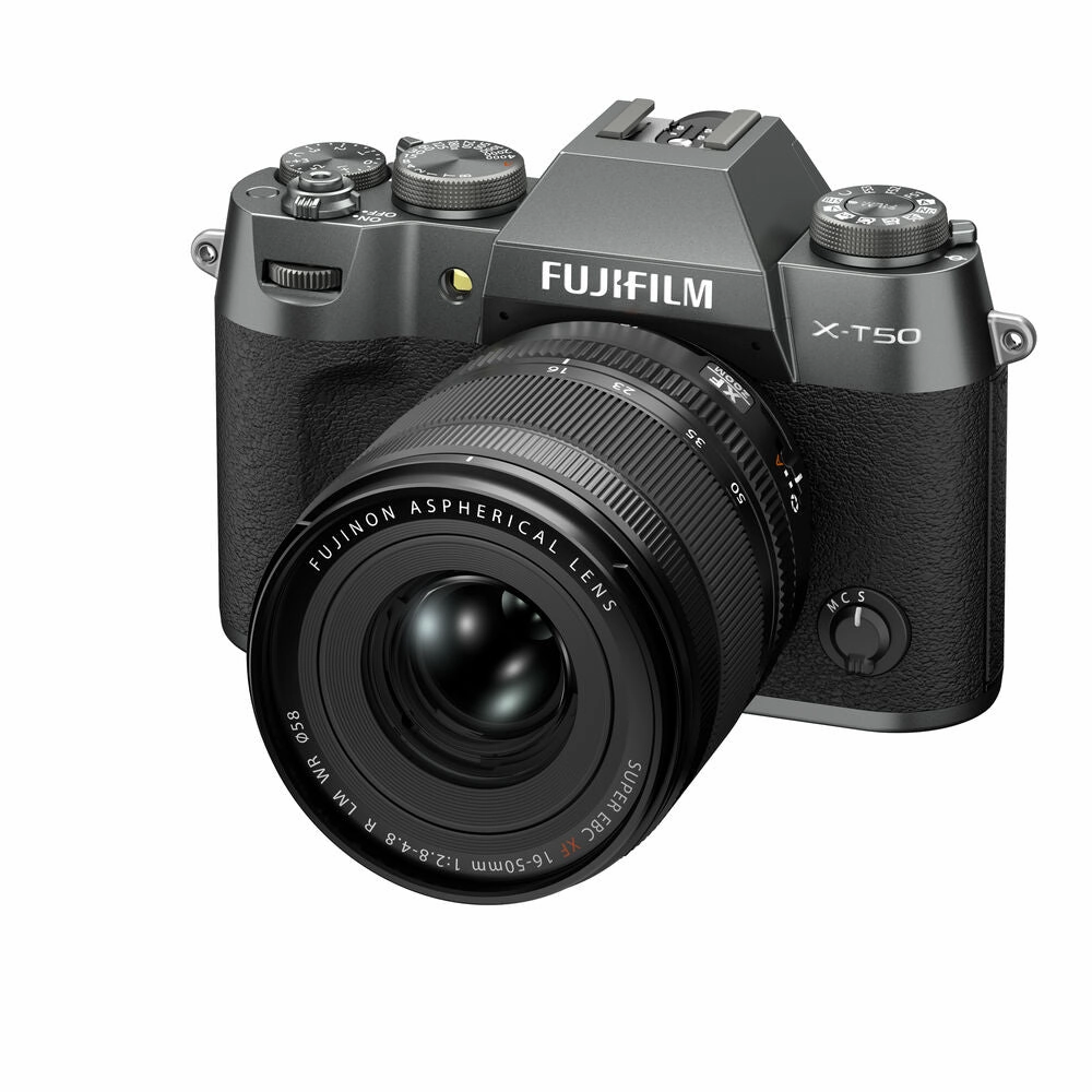 Fujifilm X-T50 Mirrorless Camera with XF 16-50mm f/2.8-4.8 R LM WR Lens - Charcoal Silver