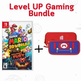 Gaming Bundle:Super Mario 3D World   Bowsers Fury For Nintendo Switch With Mario Nintendo Switch Protective Bag