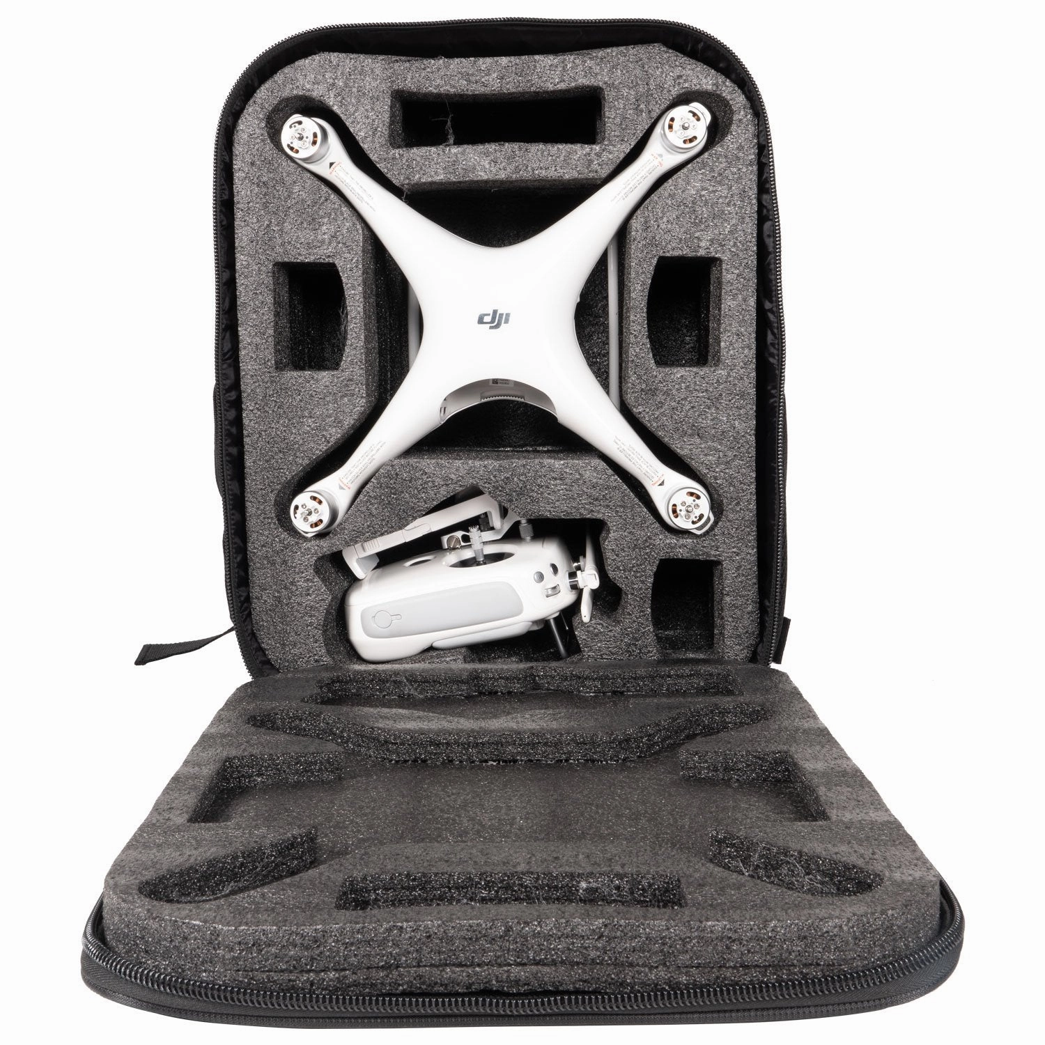 General Brand Soft Travel Backpack with Laser-Cut Foam Inserts for DJI Phantom 4 Drone