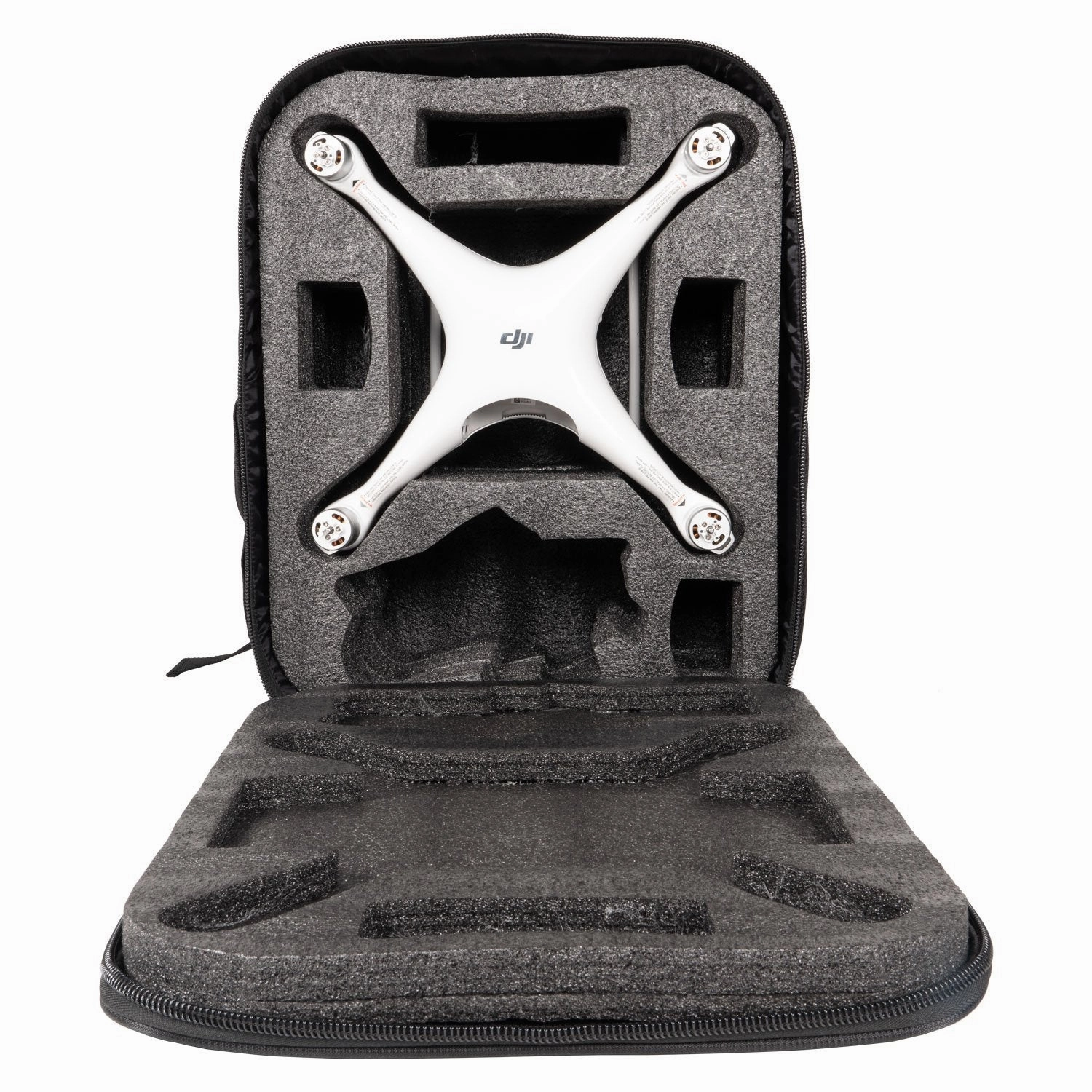 General Brand Soft Travel Backpack with Laser-Cut Foam Inserts for DJI Phantom 4 Drone