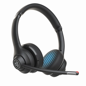 GO Work Wireless On-Ear Headset Black bass headphones, foldable headphones