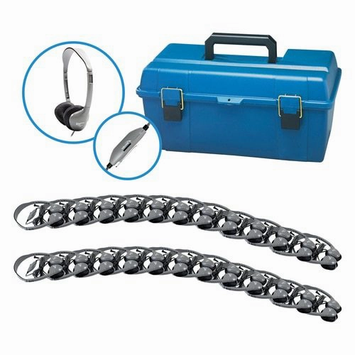 HamiltonBuhl SchoolMate On-Ear Stereo Headphone with Leatherette Cushions & In-line Volume (Multi-Packs Available)