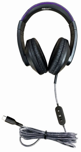 HamiltonBuhl Smart-Trek Deluxe USB-C Stereo Headphone with In-Line Volume Control (MultiPacks Available) noise cancelling headphones, bluetooth earbuds