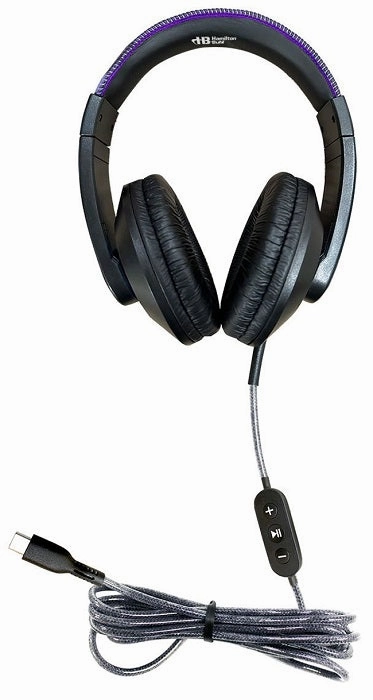 HamiltonBuhl Smart-Trek Deluxe USB-C Stereo Headphone with In-Line Volume Control (MultiPacks Available) noise cancelling headphones, bluetooth earbuds