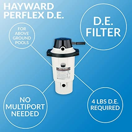 Hayward Perflex D.E Filter w/ Clamp 4 lb.