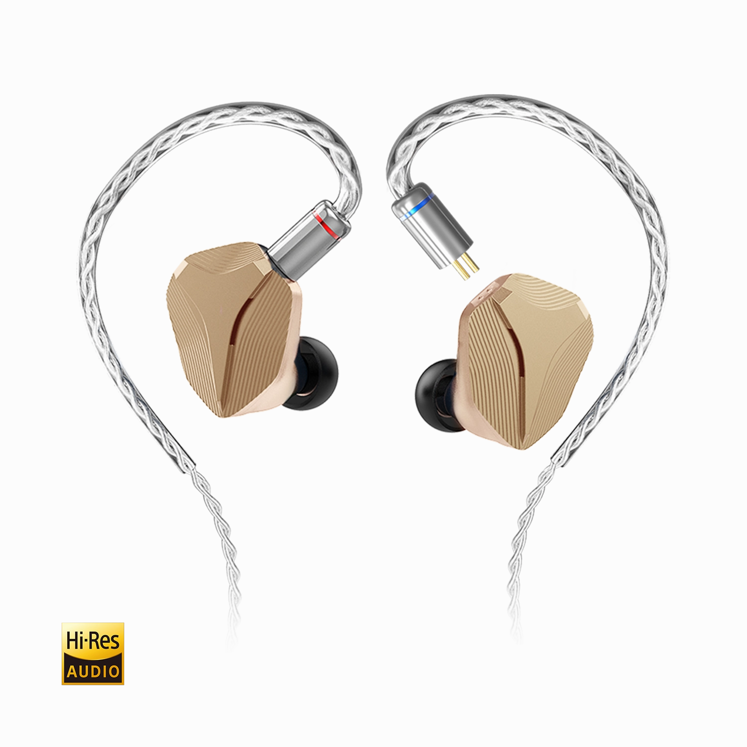 Hidizs MP145 Ultra-large Planar Magnetic HiFi In-ear Monitors Limited Golden Titanium Edition studio headphones, open back headphones