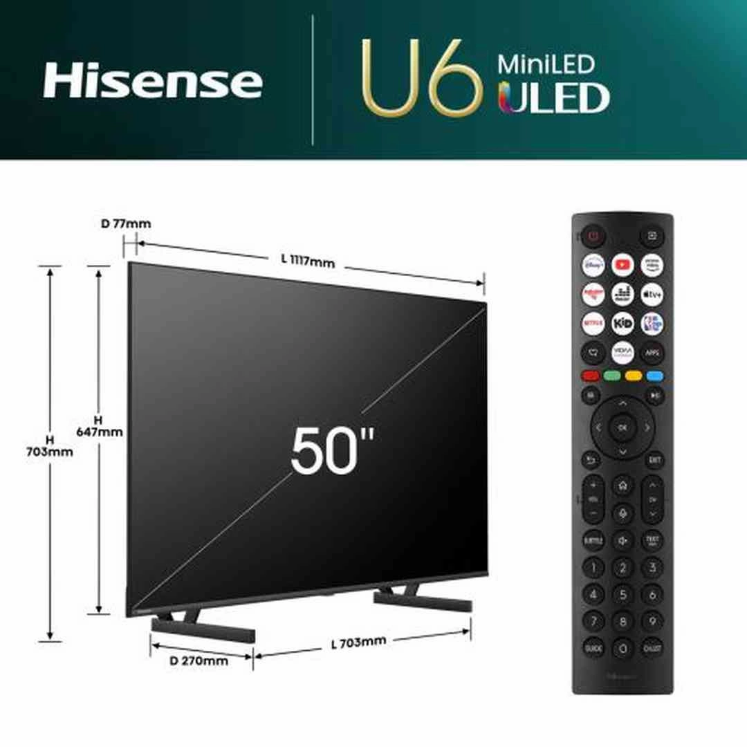 Hisense U6NQ 50" 4K UHD Mini-LED Smart TV | 50U61NQ