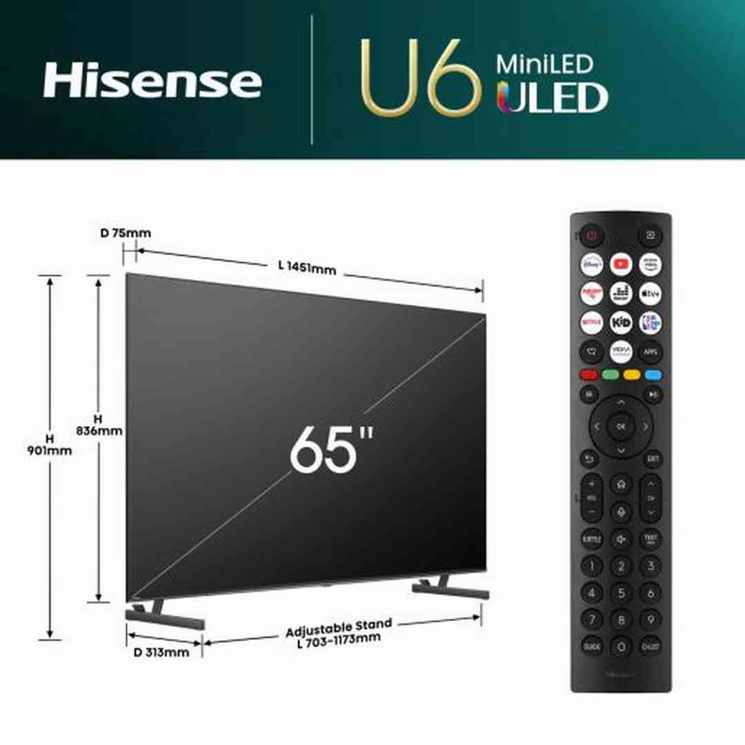 Hisense U6NQ 65" 4K UHD Mini-LED Smart TV | 65U61NQ