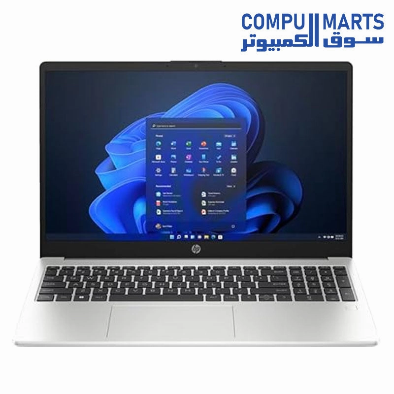 HP250G10(725G9EA) - 13th Intel core i7-1355U LAPTOP , 16GB RAM , 512GB SSD, Intel Iris X Graphics, 15.6" FHD (1920X1080) anti-glare 250 nits, Dos - Turbo silver mini pc,computer