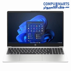 HP250G10(725G9EA) - 13th Intel core i7-1355U LAPTOP , 16GB RAM , 512GB SSD, Intel Iris X Graphics, 15.6" FHD (1920X1080) anti-glare 250 nits, Dos - Turbo silver mini pc,computer