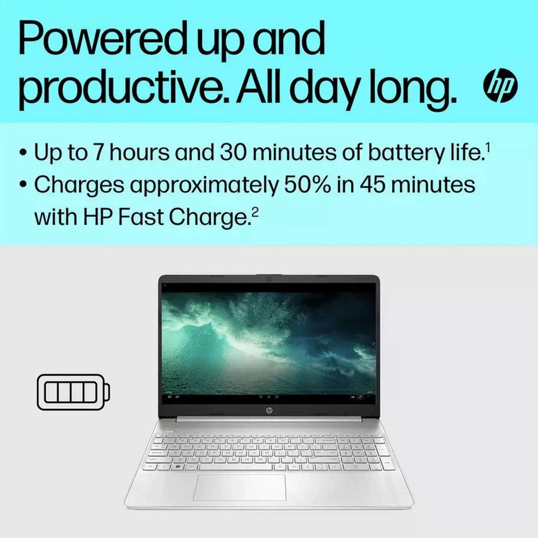 HP 15.6 Inch Intel Core i7 8GB RAM 512GB SSD Laptop - Silver | 15s-fq5030na