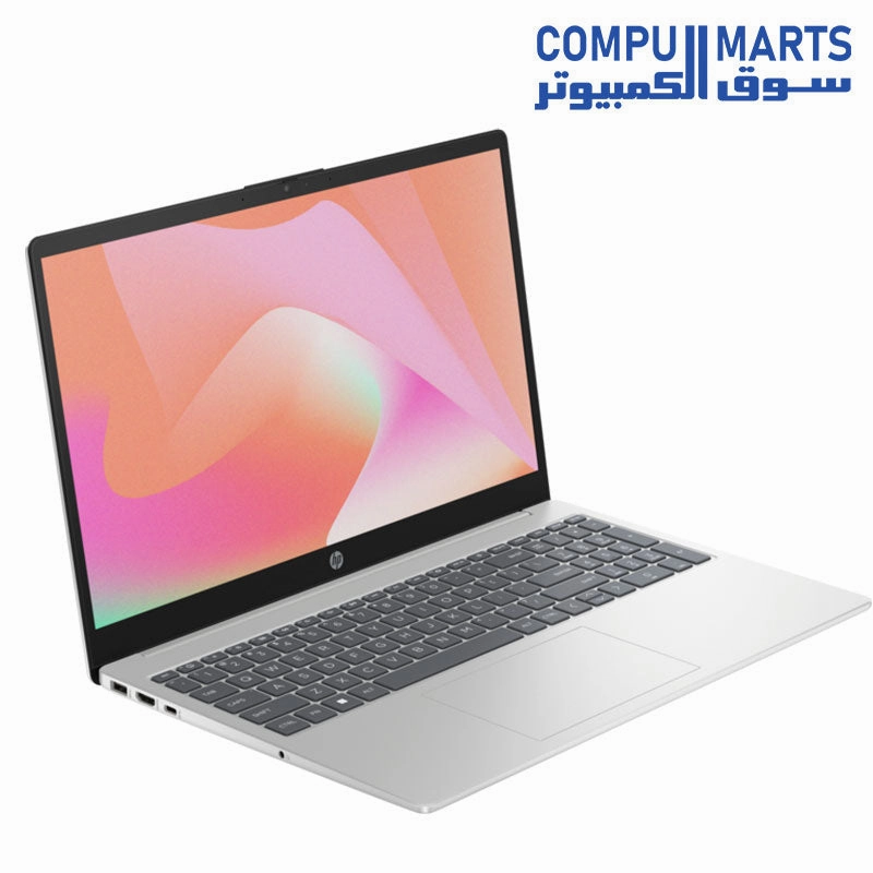 HP 15-fd0052ne - 13th Intel i5-1334U 10-Cores, 8 GB RAM, 512GB SSD, NVIDIA GeForce MX570 2GB GDDR6 dedicated Graphics, 15.6" FHD (1920x1080) anti-glare 250 nits, Dos - Natural silver