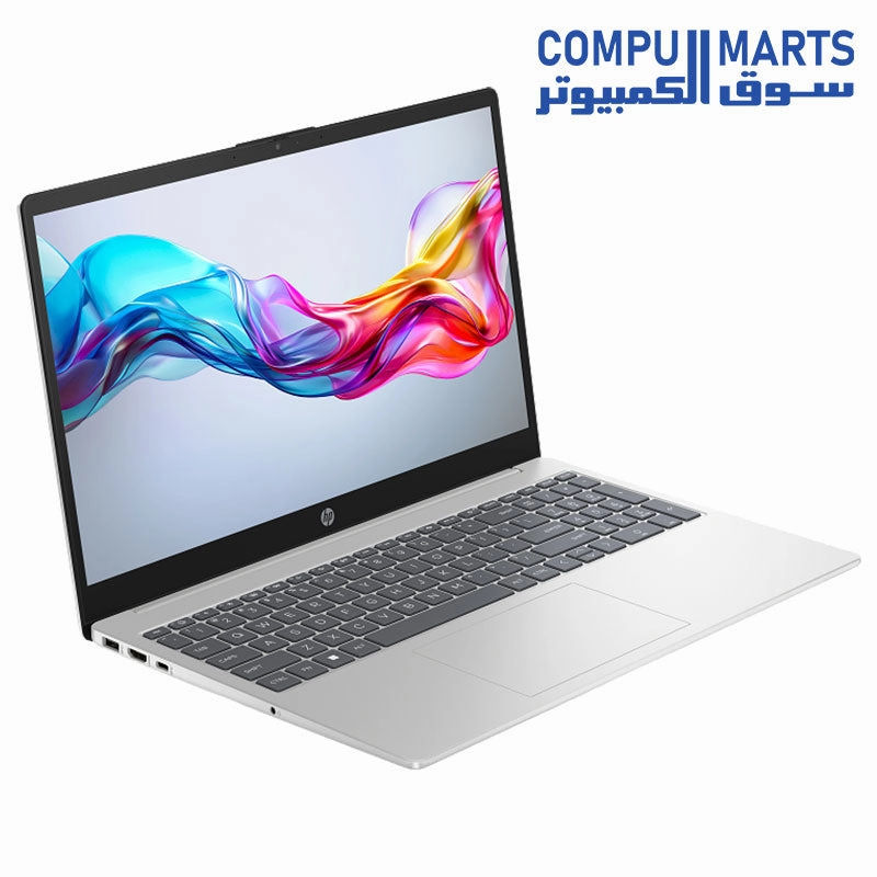 HP 15-fd0211ne - 13th INTEL CORE i5-1334U 10-Cores LAPTOP , 8 GB RAM, 512GB &nbsp;SSD, Intel Iris X Graphics, 15.6" FHD (1920x1080) anti-glare 250 nits, Dos - Natural silver