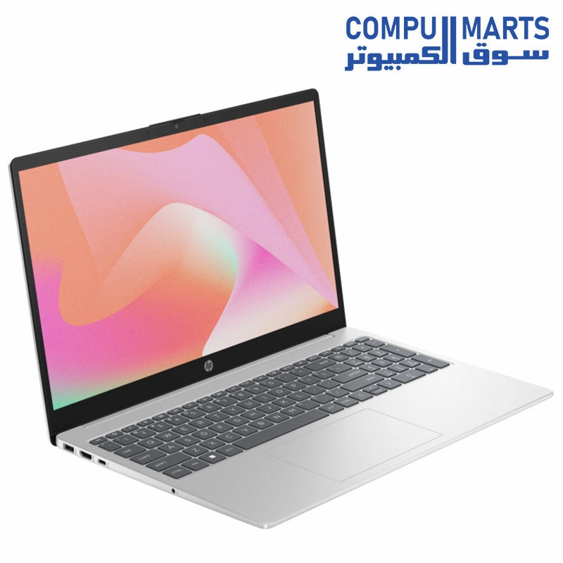 HP 15-fd0355nia - 13th Intel i5-1334U 10-Cores LAPTOP, 8 GB RAM, 512GB  SSD, Intel Iris X Graphics, 15.6" FHD (1920x1080) anti-glare 250 nits, Dos - Natural silver