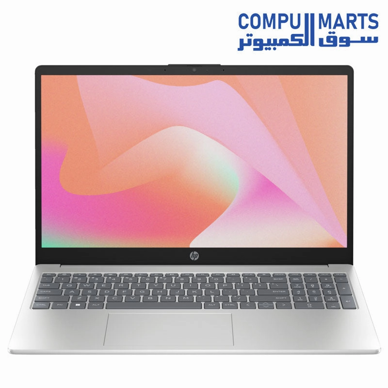 HP 15-fd0355nia - 13th Intel i5-1334U 10-Cores LAPTOP, 8 GB RAM, 512GB  SSD, Intel Iris X Graphics, 15.6" FHD (1920x1080) anti-glare 250 nits, Dos - Natural silver mini pc,computer
