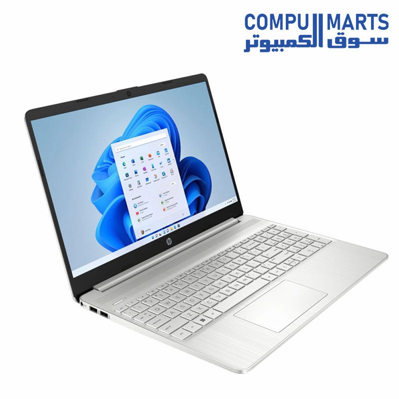 HP 15s-fq4047ne Laptop, Intel Core i5-1155G7, 512GB SSD, 8GB RAM, 15.6 Inch FHD, Intel Iris Xe Graphics, Windows 11 - Silver