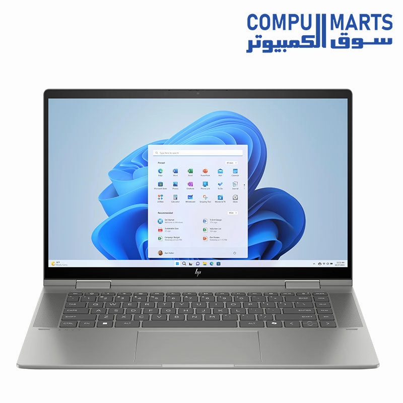 HP Envy x360 14-es1013dx 2-in-1 Convertible  Intel Core i5-120U, 14" FHD Touch, Intel Integrated Graphics, 8GB RAM, 512GB SSD, Win11  Natural Silver Aluminum