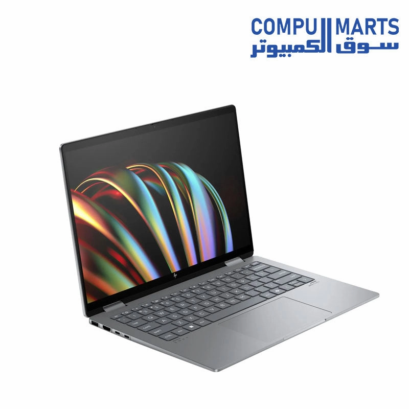 HP Envy X360 14-es1013dx Laptop, Intel Core 5-120U Processor, 14 Inch FHD Touch Display, 512 GB SSD, 8 GB RAM LPDDR4X, Intel Iris Xe Graphics, Win11, Meteor Silver - 9R8R2UA