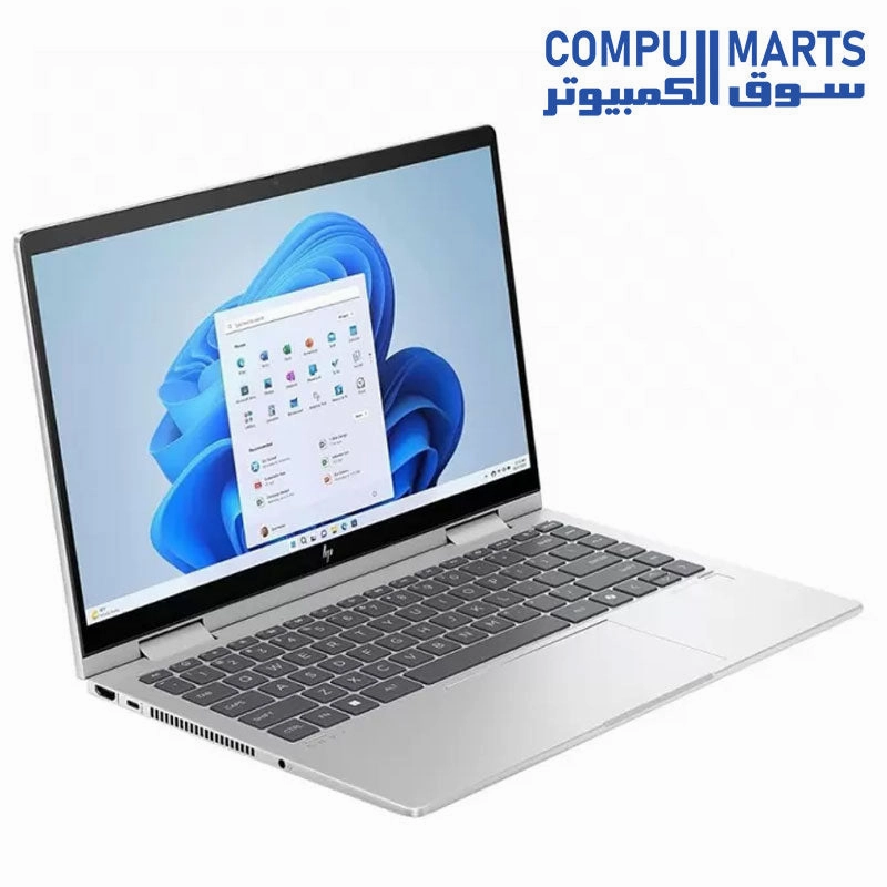 HP ENVY X360 14-ES1023DX 2-IN-1 (Intel CORE I7-150U-5.4GHz-16GB-512GB SSD-14 FHD IPS TOUCH-CAMERA, FPR, BT- WIFI, WIN 11 HOME- INTEL IRIS XE GRAPHICS-SILVER )