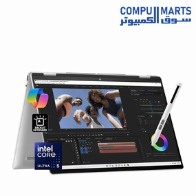 HP Envy X360 16-ac0013dx Covertible 2n1 Laptop - Intel core Ultra 5 125U 12-cores, 16GB LPDDR5-6400 RAM, 512GB SSD, 16" WUXGA (1920X1200) IPS Touch, Backlit, FingerPrint, Windows 11 - Glacier Silver mini pc,computer