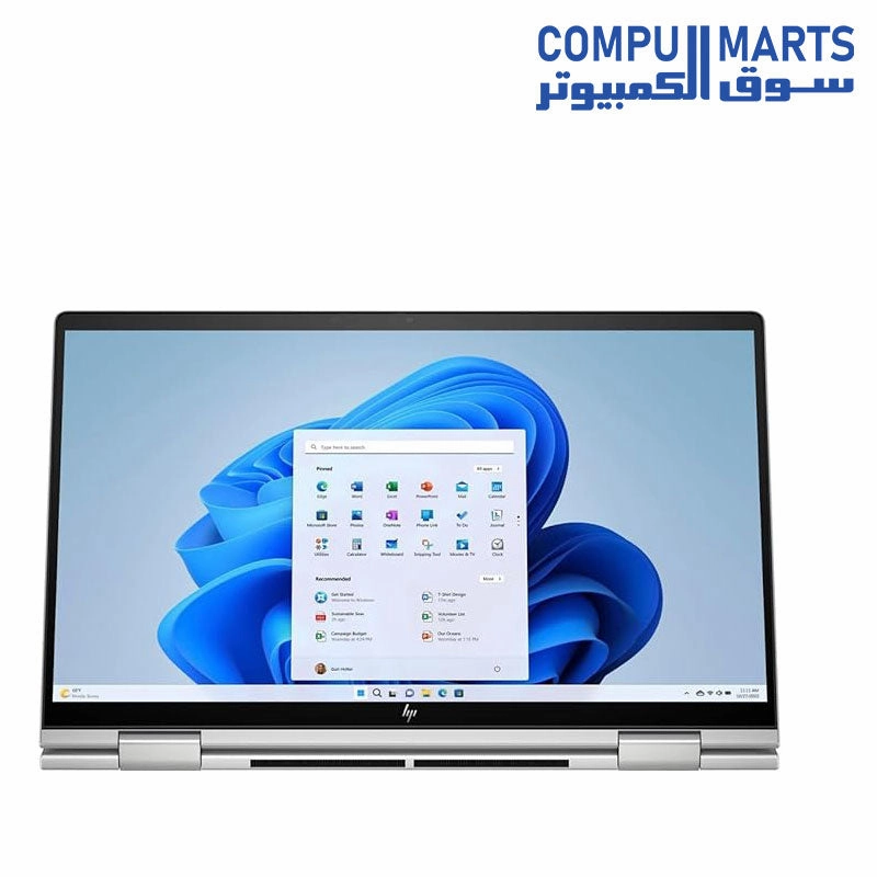 HP Envy X360 2-IN-1 14-ES0013DX Laptop - 13th Intel core i5-1335U 10-cores, 8GB, 512GB SSD, Intel Iris Xe Graphics, 14" FHD (1920X1080) IPS MuliTouch, FingerPrint, Backlit Keyboard, Windows 11, Silver