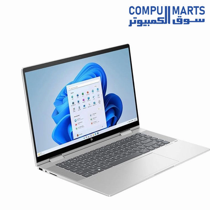 HP Envy X360 2-IN-1 14-ES0013DX Laptop - 13th Intel core i5-1335U 10-cores, 8GB, 512GB SSD, Intel Iris Xe Graphics, 14" FHD (1920X1080) IPS MuliTouch, FingerPrint, Backlit Keyboard, Windows 11, Silver