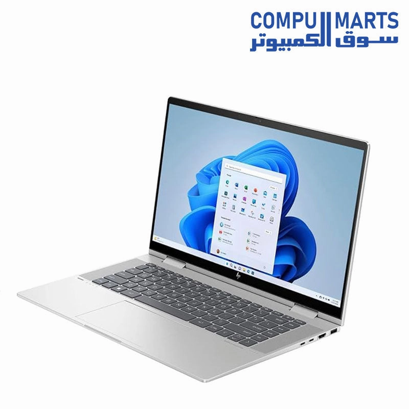 HP Envy X360 2-IN-1 14-ES0013DX Laptop - 13th Intel core i5-1335U 10-cores, 8GB, 512GB SSD, Intel Iris Xe Graphics, 14" FHD (1920X1080) IPS MuliTouch, FingerPrint, Backlit Keyboard, Windows 11, Silver