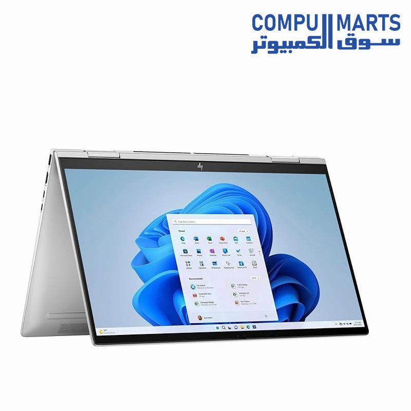 HP Envy X360 2-IN-1 14-ES0013DX Laptop - 13th Intel core i5-1335U 10-cores, 8GB, 512GB SSD, Intel Iris Xe Graphics, 14" FHD (1920X1080) IPS MuliTouch, FingerPrint, Backlit Keyboard, Windows 11, Silver