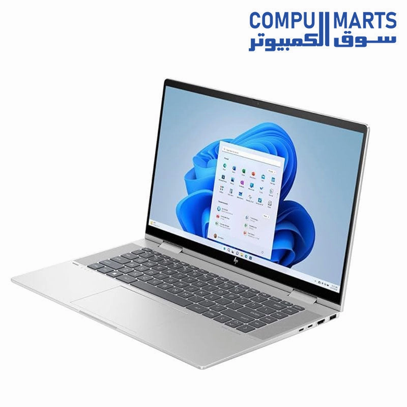 HP Envy X360 2-IN-1 14-ES0033DX Laptop - 13th Intel core i7-1355U 10-cores, 16GB, 1TB SSD, Intel Iris Xe Graphics, 14" FHD (1920X1080) IPS MultiTouch, FingerPrint, Backlit Keyboard, Windows 11, Silver