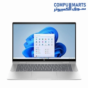 HP Envy X360 2-IN-1 14-ES0033DX Laptop - 13th Intel core i7-1355U 10-cores, 16GB, 1TB SSD, Intel Iris Xe Graphics, 14" FHD (1920X1080) IPS MultiTouch, FingerPrint, Backlit Keyboard, Windows 11, Silver mini pc,computer