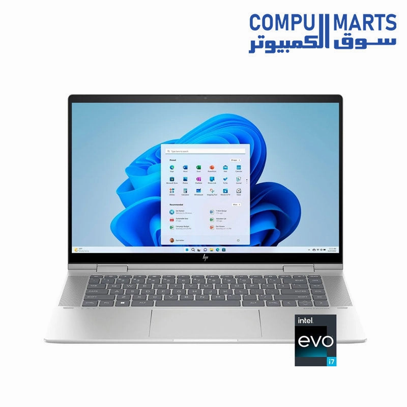 HP Envy x360 Convert 2-in-1 Laptop - 12th Intel Core i7-1260P 12-Cores, 16GB RAM, 512GB SSD, Intel Iris Xe Graphics, 15.6" FHD (1920x1080) Multi Touch IPS, FingerPrint, Backlit, Win 11