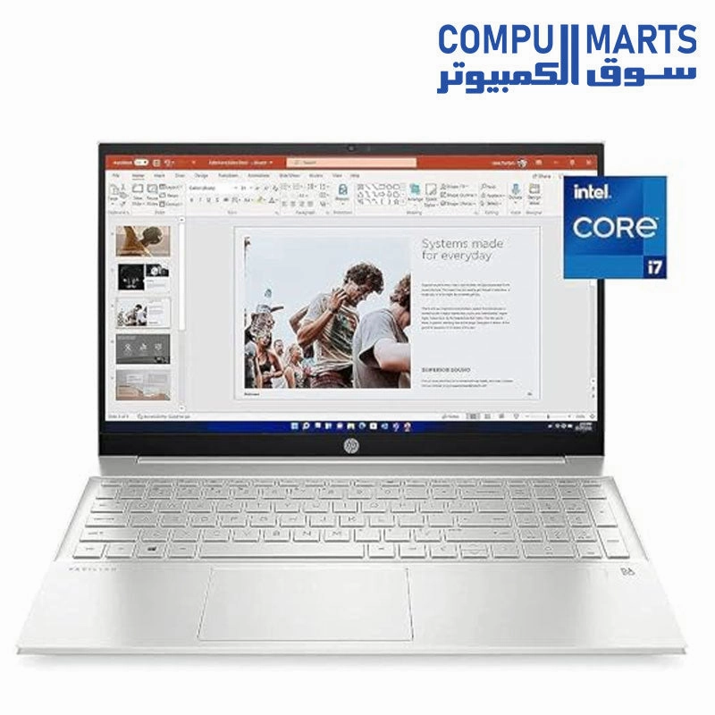 HP Pavilion Laptop 14-DV2005NE (6L8J1EA), Intel Core i7 1255U, 12th Generation, 16GB DDR4 3200 DIMM, 1 TB SSD, Windows 11 Home Single Language - Silver