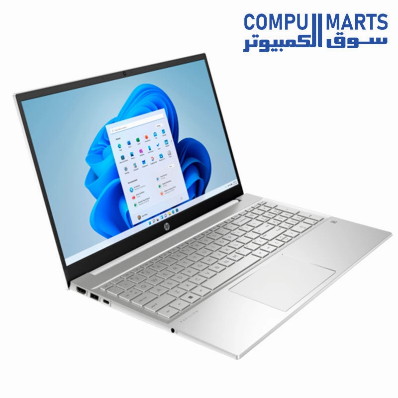 HP Pavilion Laptop 15-eg2006ne-Intel Core I7-1255U- Ram16GB  512GB NVMe M.2 SSD  NVIDIA MX550 2G -15.6 FHD- Win 11- Silver