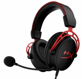 HyperX Cloud Alpha Gaming Headset with Discord & TeamSpeak Certification (Red/Black) noise cancelling headphones, bluetooth earbuds